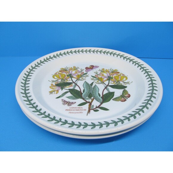 Portmeirion Chrysanthemum And Lonicera Set Of 2 Floral 10 1/2" Dinner Plates VGC - Picture 12 of 13